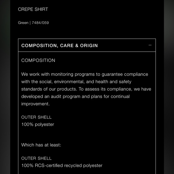 Zara crepe shirt, emerald green - Picture 11 of 13